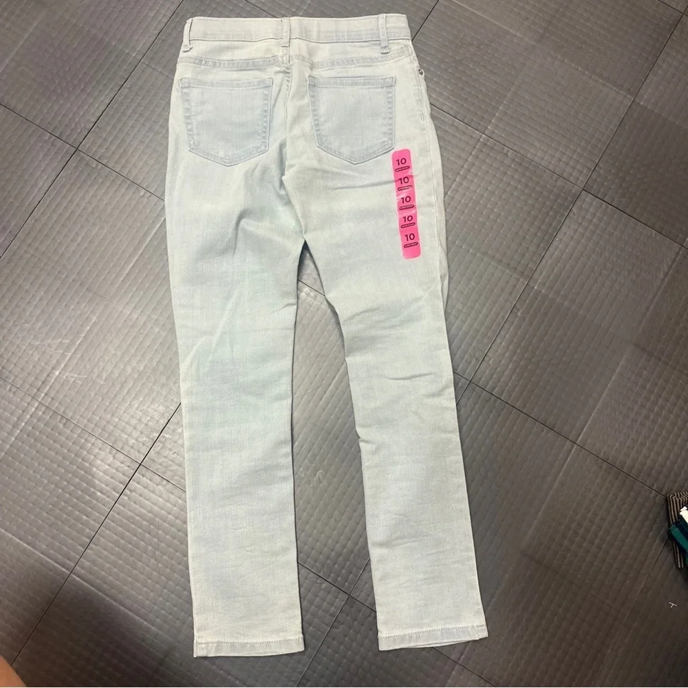 The Children's Place Girls Super Skinny Jeans Size 10 Sky Wash NEW